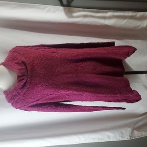 Joyfolie Thalia tunic cowl neck sweater in Mulberry in a size Medium